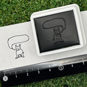イラストACで人気のイラストレーターとコラボした限定デザインのスタンプ　シヤチハタ OSMO(オスモ)25×30mm はんこ ハンコ　うさぎの文句