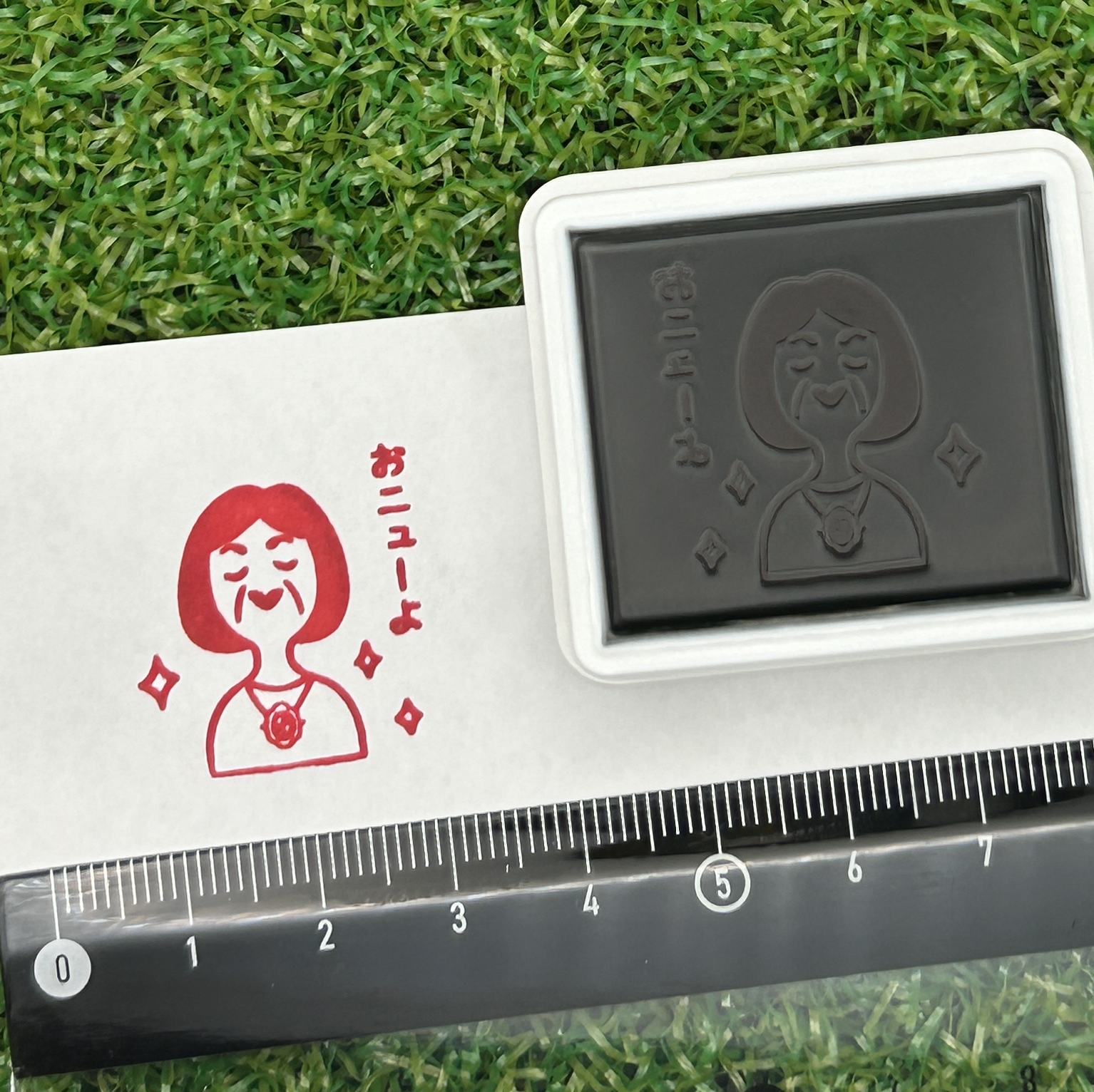 イラストACで人気のイラストレーターとコラボした限定デザインのスタンプ　シヤチハタ OSMO(オスモ)25×30mm はんこ ハンコ　おニュー