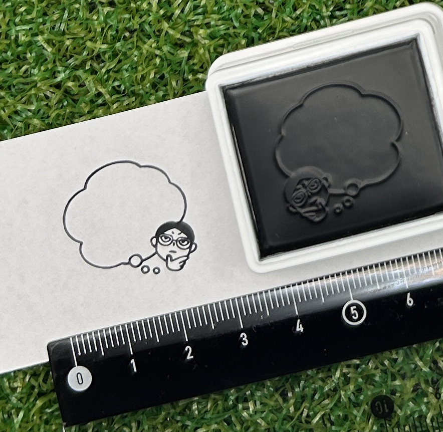イラストACで人気のイラストレーターとコラボした限定デザインのスタンプ　シヤチハタ OSMO(オスモ)25×30mm はんこ ハンコ　ふむ