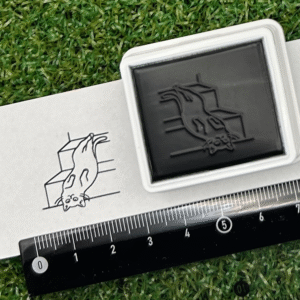 イラストACで人気のイラストレーターとコラボした限定デザインのスタンプ　シヤチハタ OSMO(オスモ)25×30mm はんこ ハンコ　溶ける