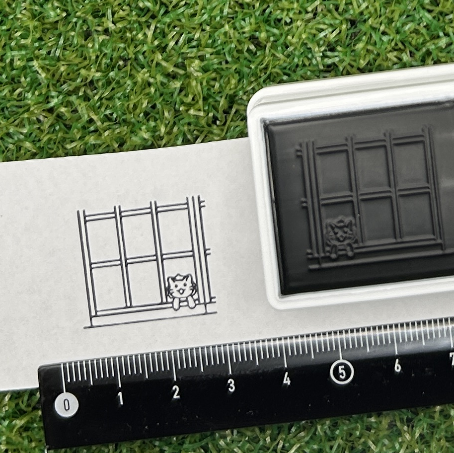 イラストACで人気のイラストレーターとコラボした限定デザインのスタンプ　シヤチハタ OSMO(オスモ)25×30mm はんこ ハンコ　こんにちは