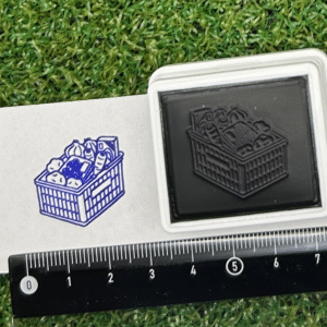 イラストACで人気のイラストレーターとコラボした限定デザインのスタンプ　シヤチハタ OSMO(オスモ)25×30mm はんこ ハンコ　カレー