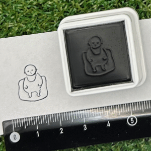 イラストACで人気のイラストレーターとコラボした限定デザインのスタンプ　シヤチハタ OSMO(オスモ)20×20mm はんこ ハンコ　赤ちゃん